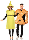 Yellow Mustard & Bendable Pretzel Couple Costume, Adult One Size
