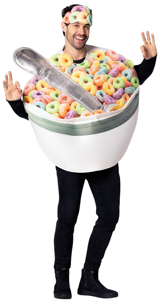Bowl of Cereal w. Spoon Halloween Costume, Adult One Size