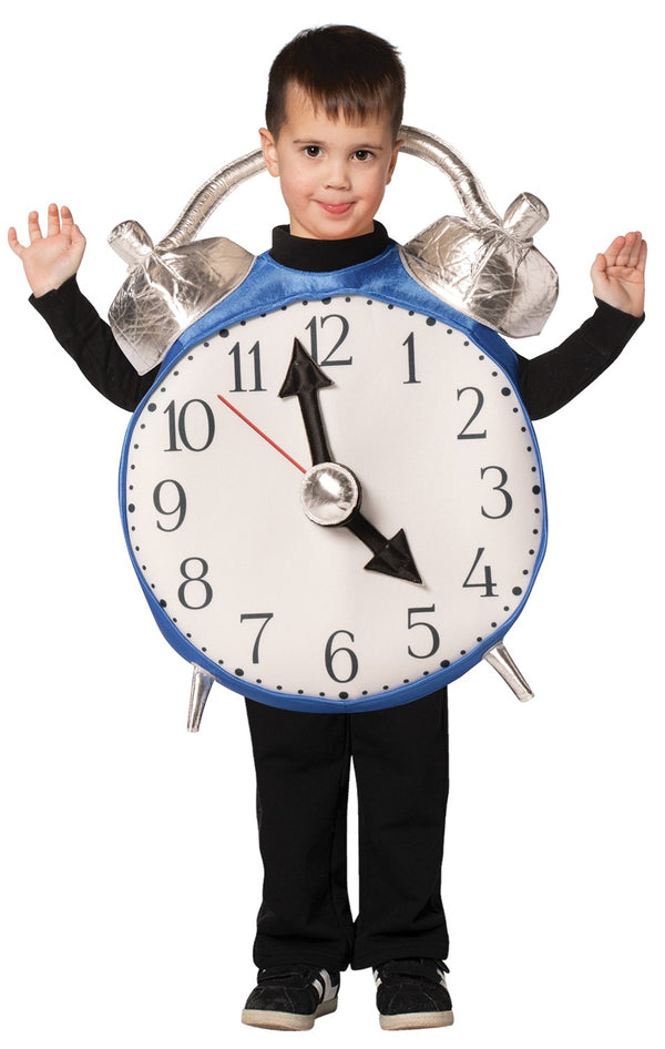 Retro Alarm Clock w. Bell Halloween Costume, Child Size 3-4