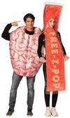 Brain & FREE-Z-POP Ice Red Couple Halloween Costume, Adult One Size