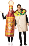 McCormick Cholula Hot Sauce & Deluxe Burrito Couple Costume, Adult One Size