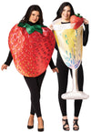 Champagne Flute Glass & Get Real Strawberry Couple Halloween Costume, One Size