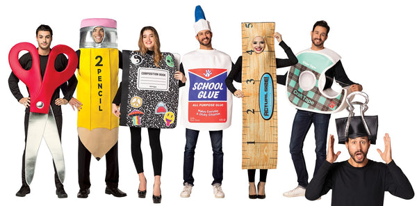 Teacher's School Supplies 7 Pack Group Costume, Adult One Size