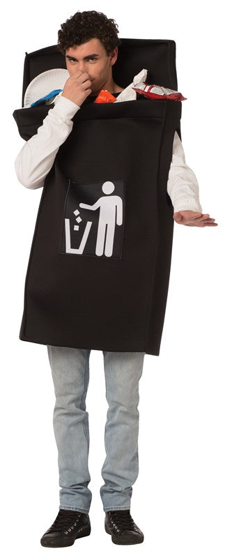 Black Trash Can Halloween Costume, Adult One Size
