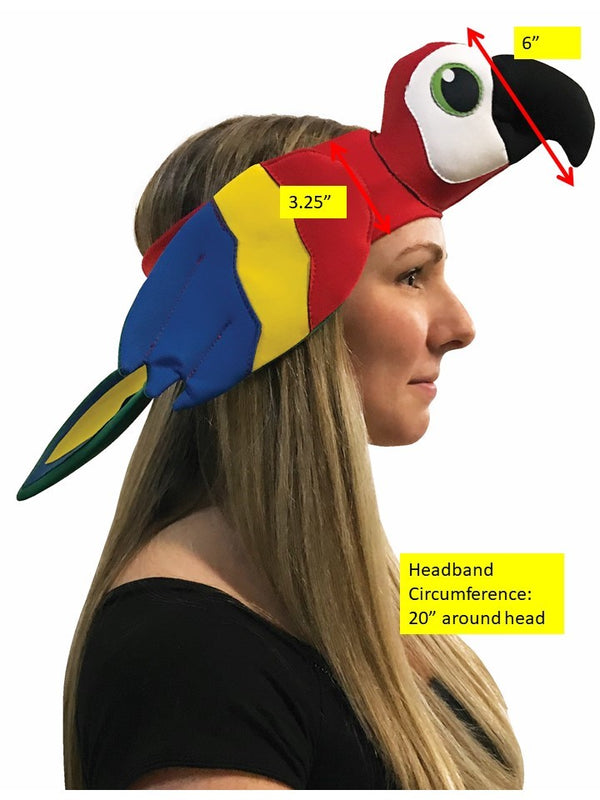 Traditional Parrot Headband, Adult One Size