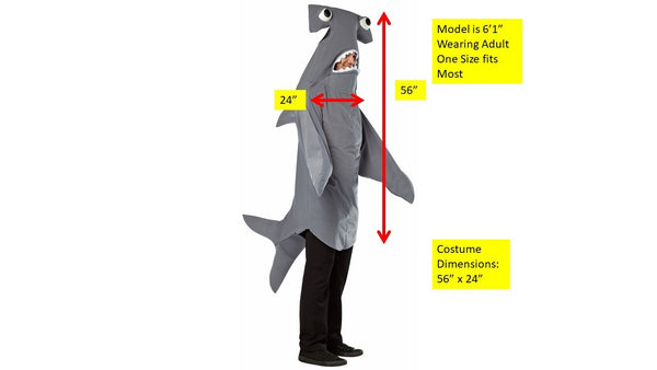 Hammerhead Shark Costume, Adult One Size