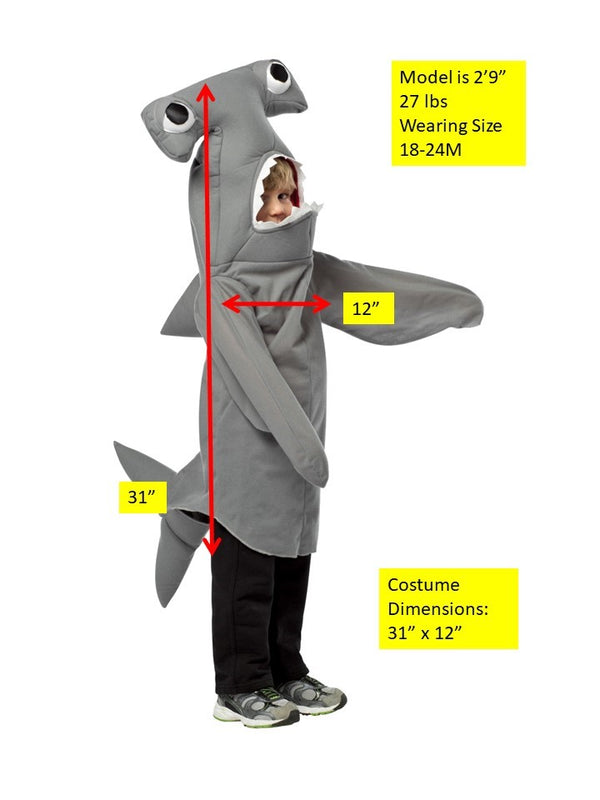 Hammerhead Shark Costume, Baby Size 18-24 Months