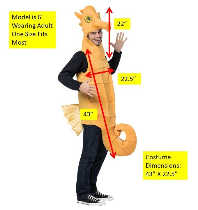 Seahorse Costume, Adult One Size