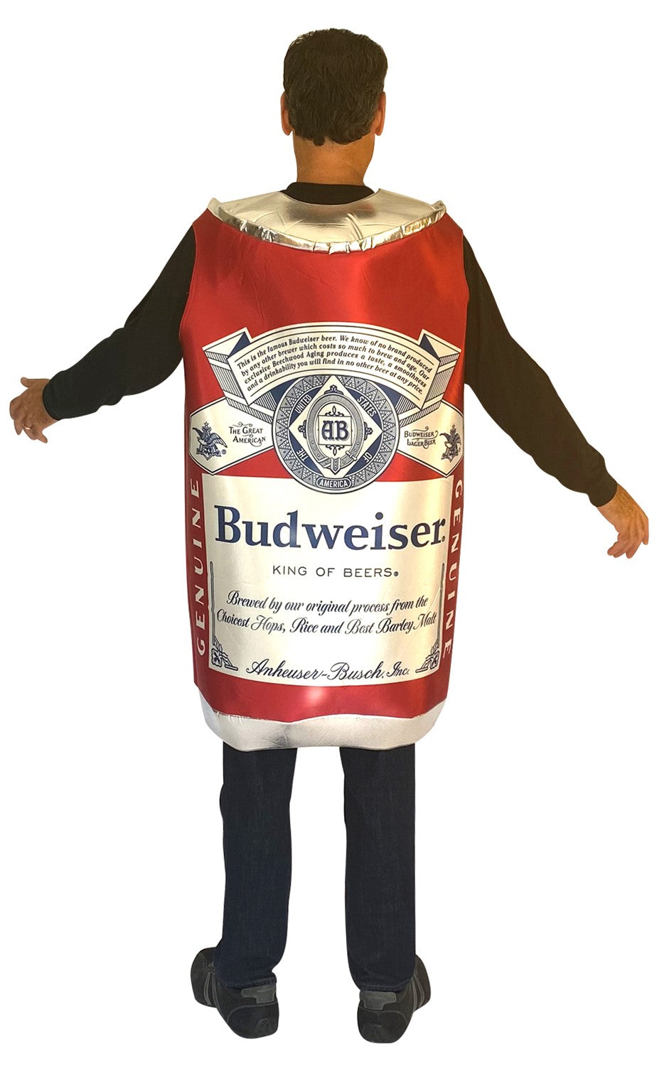 Budweiser Vintage Beer Can Costume, Adult One Size