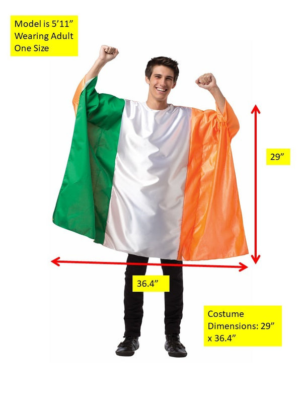 Ireland Country Flag Costume, Adult One Size