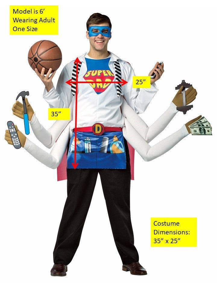 Super Dad Halloween Costume, Adult One Size