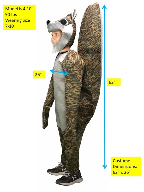 Squirrel Halloween Costume, Child Size 7-10
