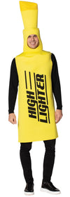 Yellow Highlighter Halloween Costume, Adult One Size