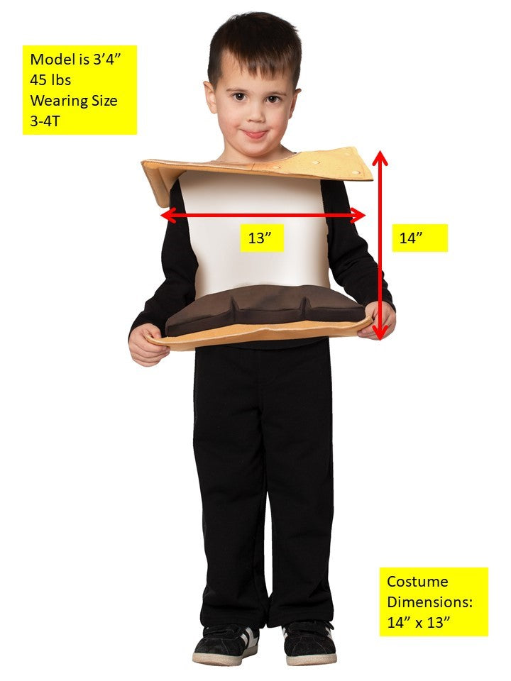 S'Mores Halloween Costume, Child Size 3-4