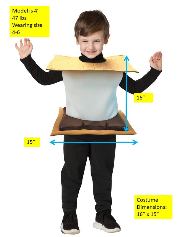 S'Mores Halloween Costume, Child Size 4-6
