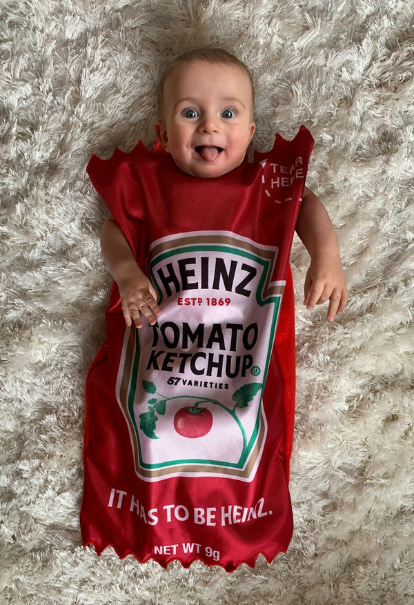 Kraft Heinz Tomato Ketchup Packet Bunting Halloween Costume, Baby Size 3-9 month