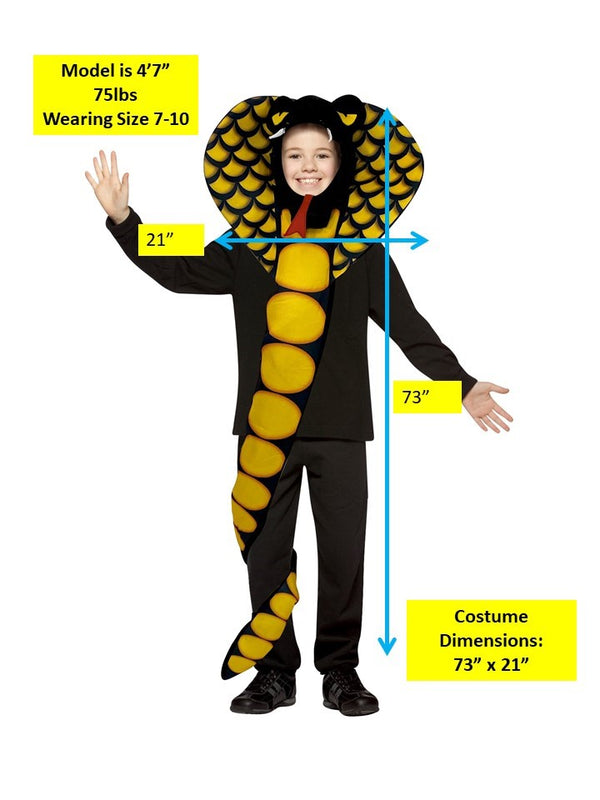 Cobra Snake Costume, Child 7-10
