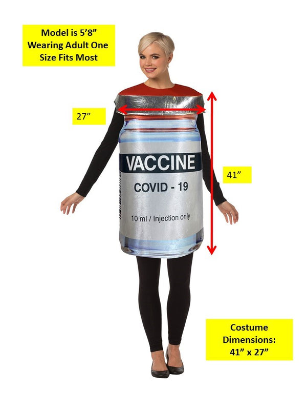 Vaccine Bottle Costume, Adult One Size