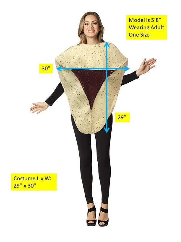 Hamantaschen Cookie Purim Halloween Costume,  Adult One Size