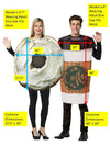 Bagel with Cream Cheese with Coffee Couples Costume, Adult One Size