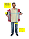 Accordion Costume with Sound Chip, Adult One Size