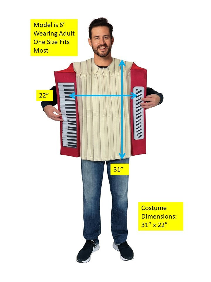 Accordion Costume with Sound Chip, Adult One Size