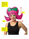 Pink, Purple & Yellow 3 Pack Bouffant Cartoon Wigs, Adult One Size