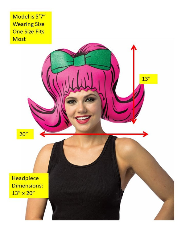Pink, Purple & Yellow 3 Pack Bouffant Cartoon Wigs, Adult One Size