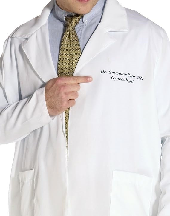 Rasta Imposta Dr. Seymour Bush Gynecologist Costume, Adult One Size