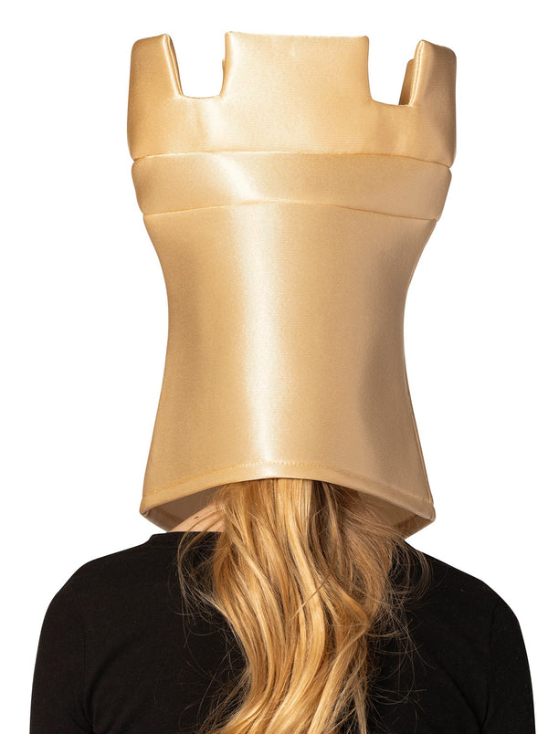 Ultimate Deluxe Beige Rook Chess Headpiece Mask, Adult One Size