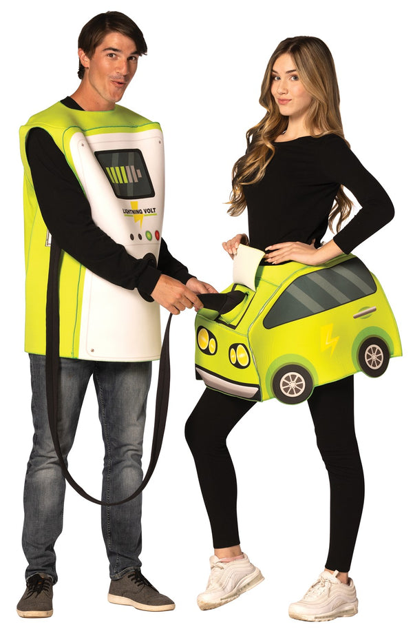 Electric Car & Charger Couple Halloween Costume, Adult One Size