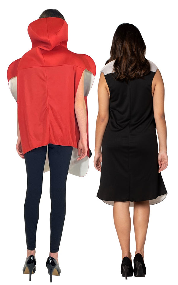 Charcuterie Board &  Get Real Glass of Red Wine Couples Costume, Adult One Size