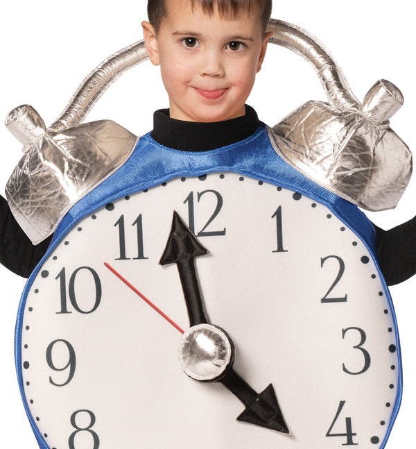 Retro Alarm Clock w. Bell Halloween Costume, Child Size 3-4