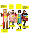 Brain, Colorful Rainbow, Lion & Ruby Slipper Group Costume, Adult One Size