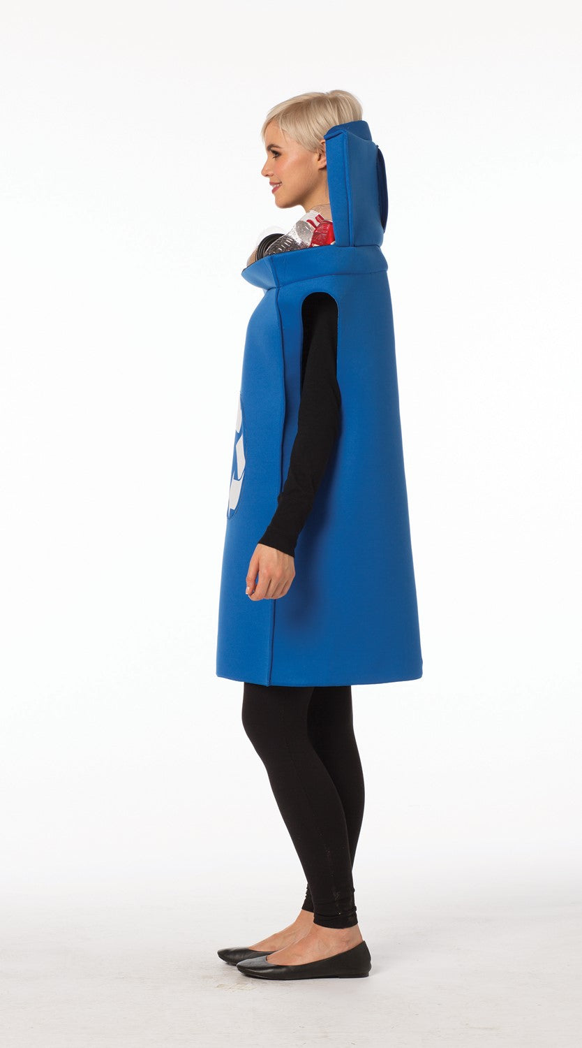 Blue Recycling Trash Bin Halloween Costume, Adult One Size
