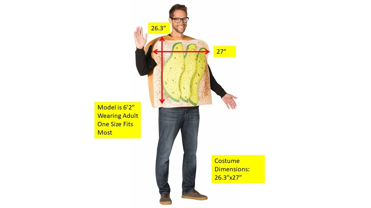 Avocado Toast Costume, Adult One Size