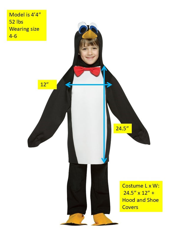 Penguin Costume, Child Size 4-6