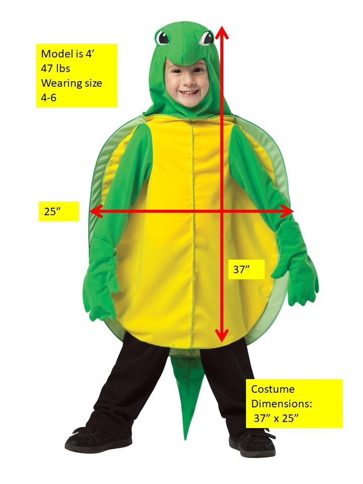 Turtle Costume, Child Size 4-6