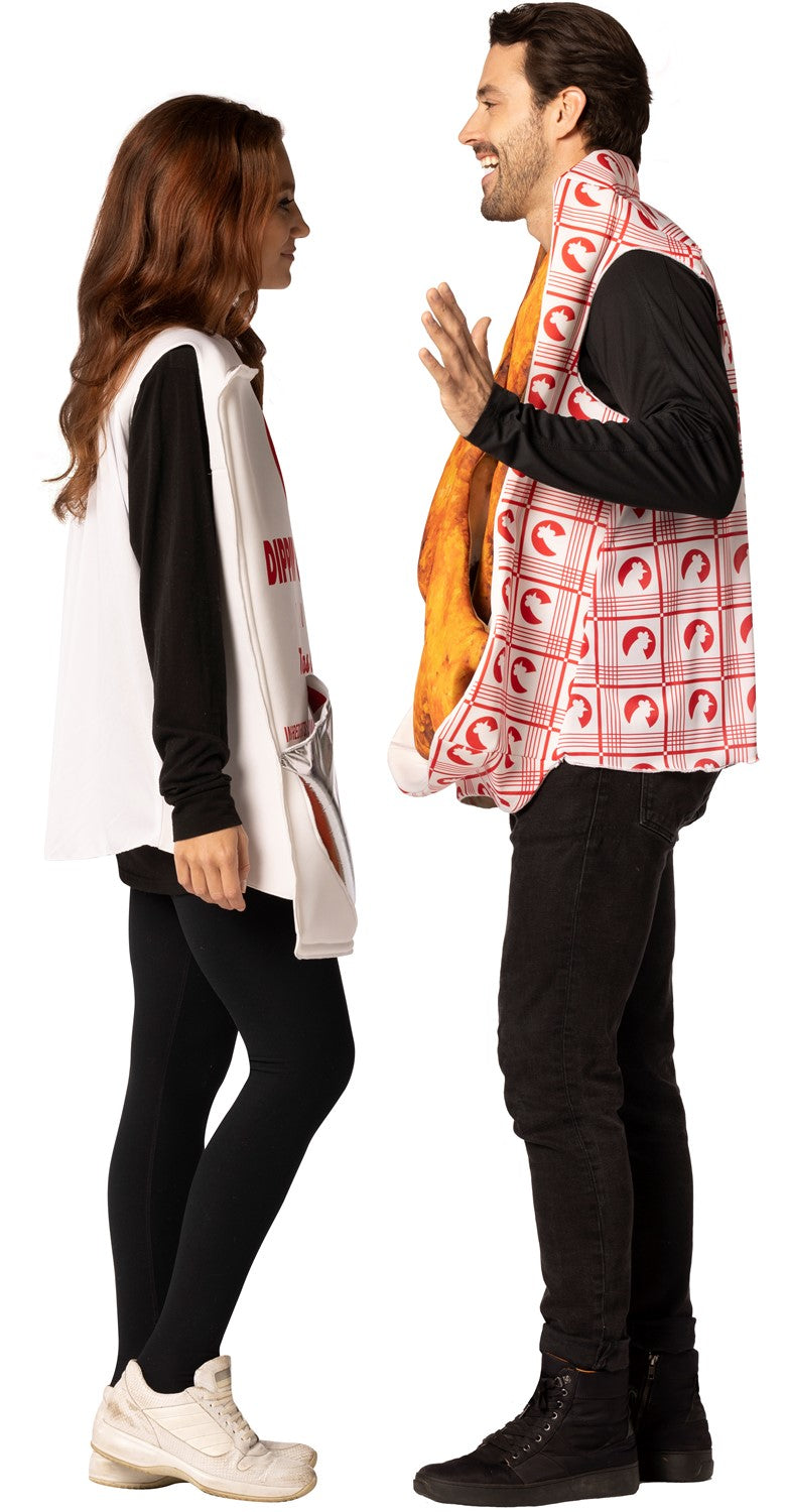 Chicken Fingers with Sauce Couples Halloween Costume, Adult One Size
