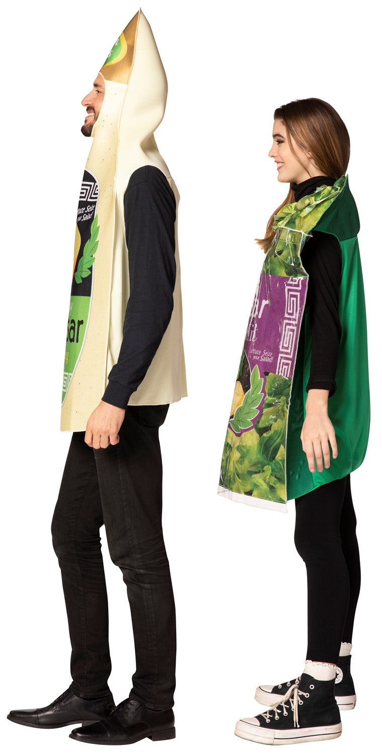 Caesar Salad Bag & Caesar Dressing Couples Halloween Costume, Adult One Size