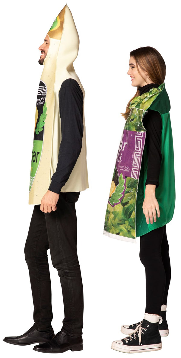 Caesar Salad Bag & Caesar Dressing Couples Halloween Costume, Adult One Size