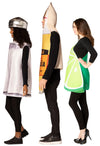 Tequila Bottle, Lime Slice & Salt Shaker Bottle Trio Costume, Adult One Size