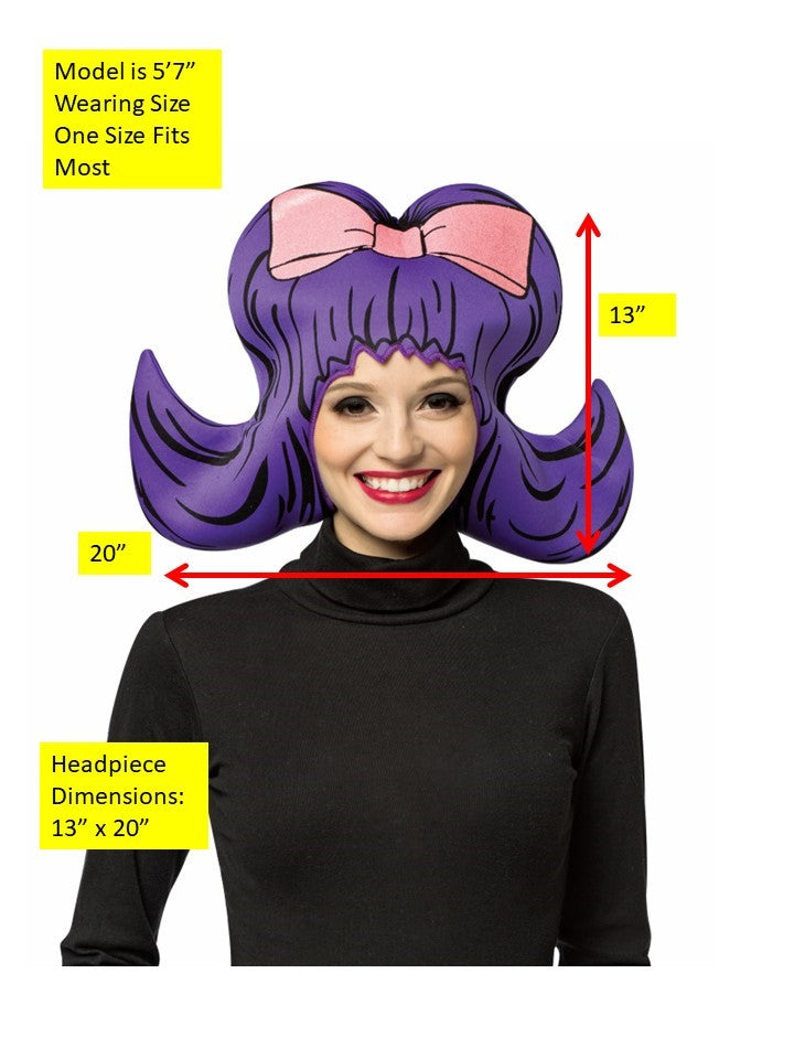 Pink, Purple & Yellow 3 Pack Bouffant Cartoon Wigs, Adult One Size