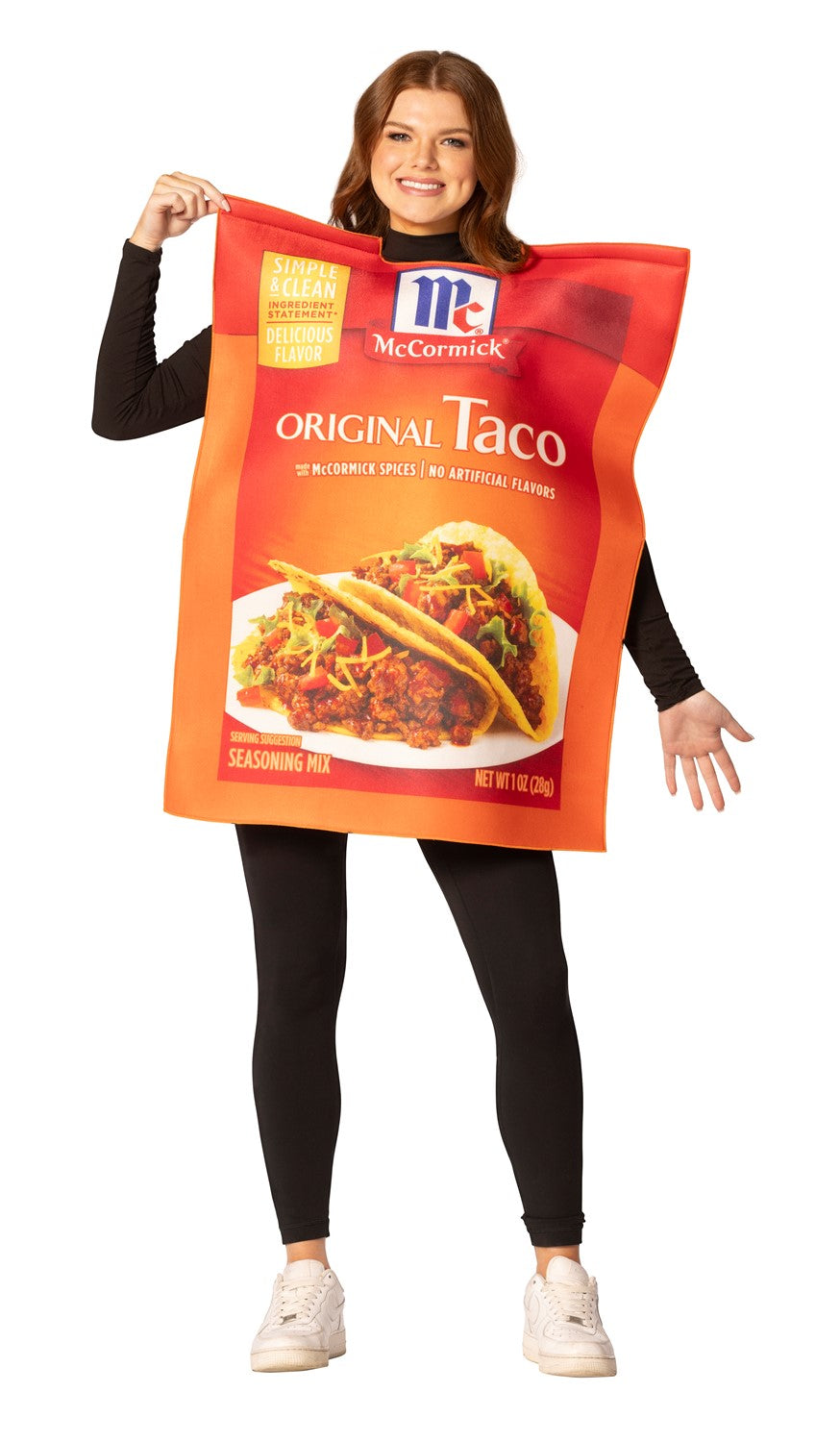 McCormick Taco Seasoning Packet Halloween Costume, Adult One Size