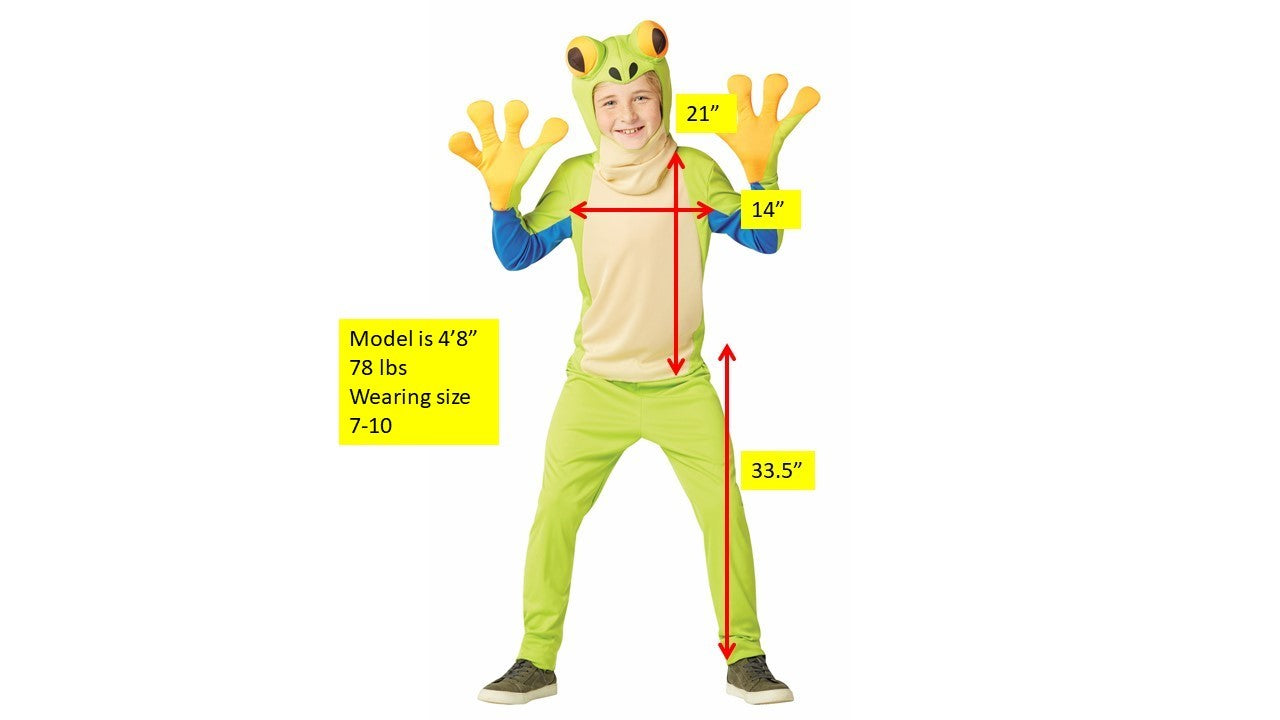 Tree Frog Costume, Child Size 7-10
