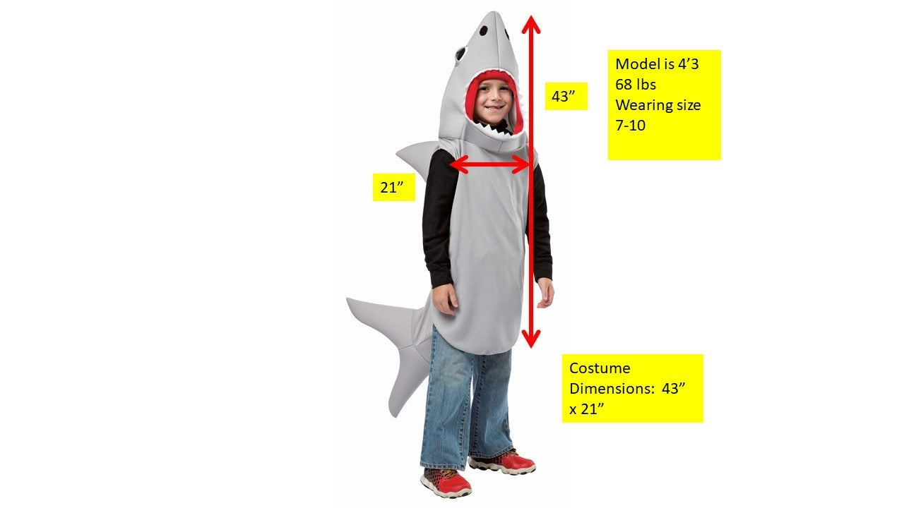 Sand Shark Costume, Child Size 7-10