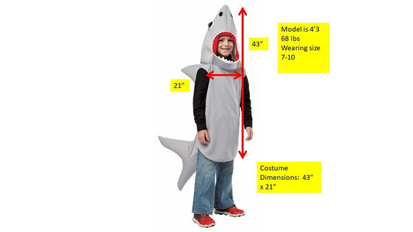 Sand Shark Costume, Child Size 7-10