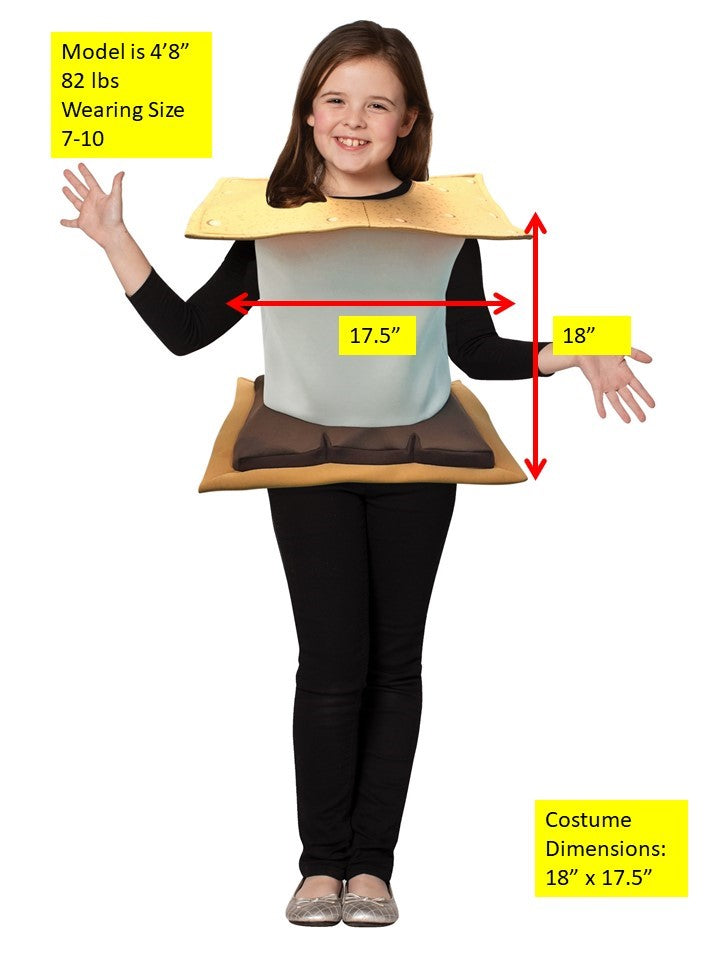 S'Mores Halloween Costume, Child Size 7-10