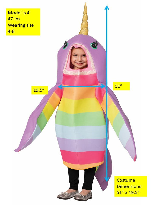 Magical Narwhal Halloween Costume, Child Size 4-6