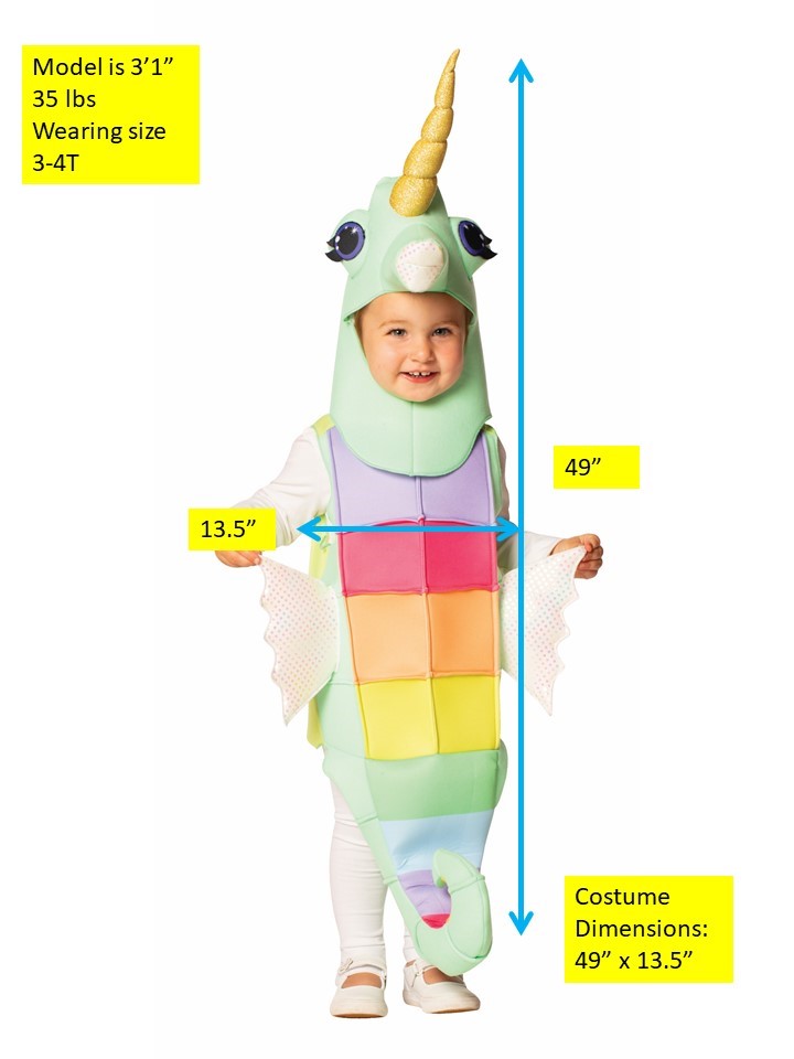 Magical Seahorse Halloween Costume, Child Size 3-4